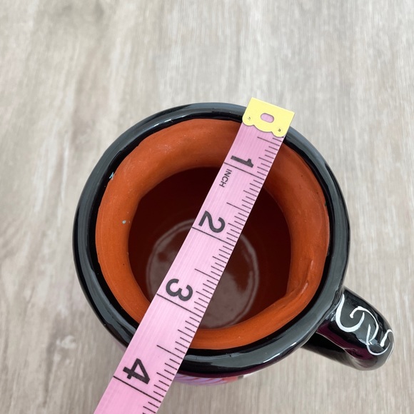 Mexican ceramic pitcher / mug with multicolor Talavera designs - Picture 8 of 9